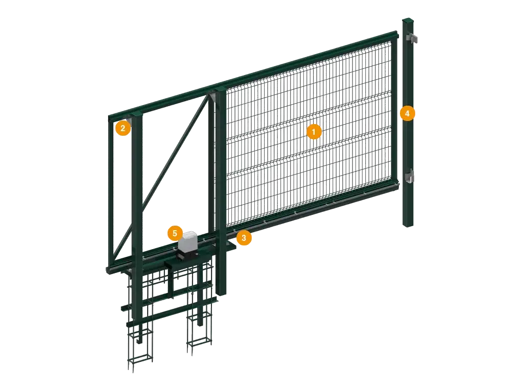 Откатные ворота для ограждения DoorHan