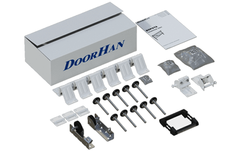 Коробка с комплектацией для монтажа алюминиевых гаражных ворот
