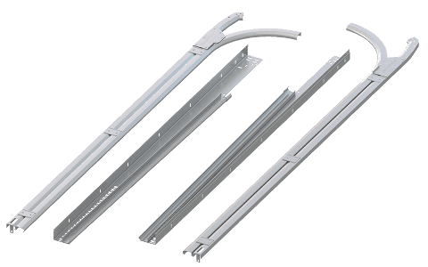 Комплект направляющих и угловых стоек для алюминиевых секционных ворот